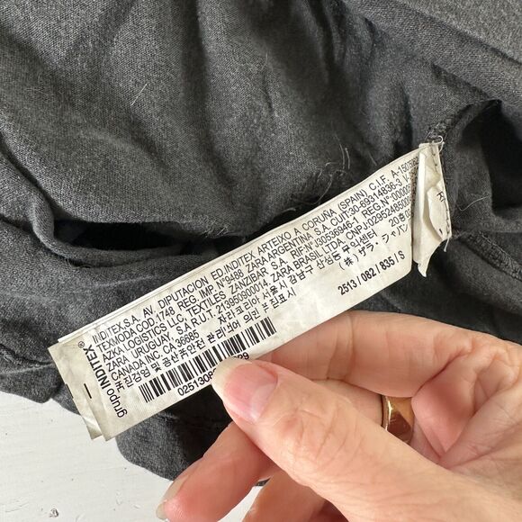 Zara Trafaluc Gray Multicolor Teal Pink Yellow Beaded Aztec Design Tank Top SM - Picture 6 of 10